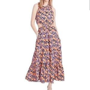 J.Crew - Harbor side-cutout dress in painted block print